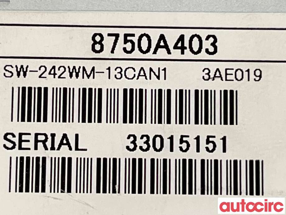 Styreenhet diverse til Mitsubishi Outlander 2012-2015 (Type III, Fase 1)  (MITSUBISHI|8750A403)