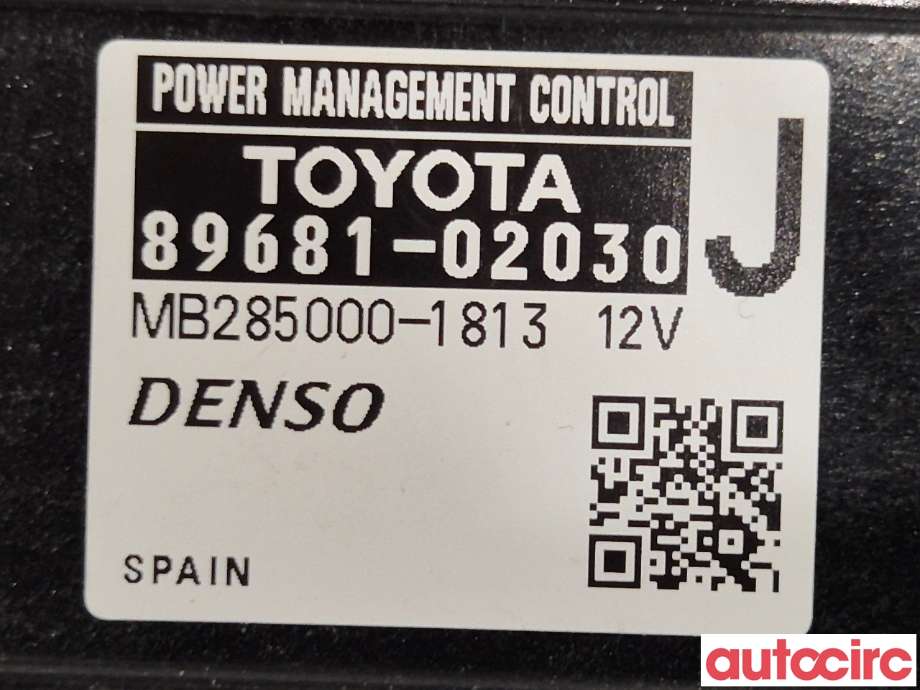 Styreenhet diverse til Toyota Auris 2013-2015 (Type II, Fase 1)  (TOYOTA|8968102030|MB285000-1813|89681-02030)
