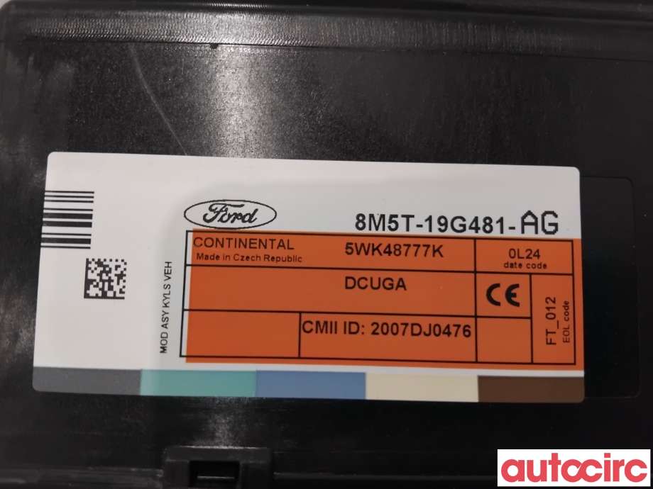 Styreenhet nøkkelfri/keyless til Ford Kuga 2008-2012 (Type I)  (FORD|1701359|5WK48777K|8M5T-19G481-AG)
