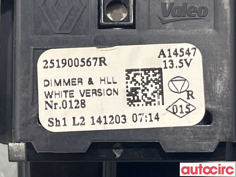 Bryter lys til Opel Vivaro B 2014-2019  (OPEL|93452314)
