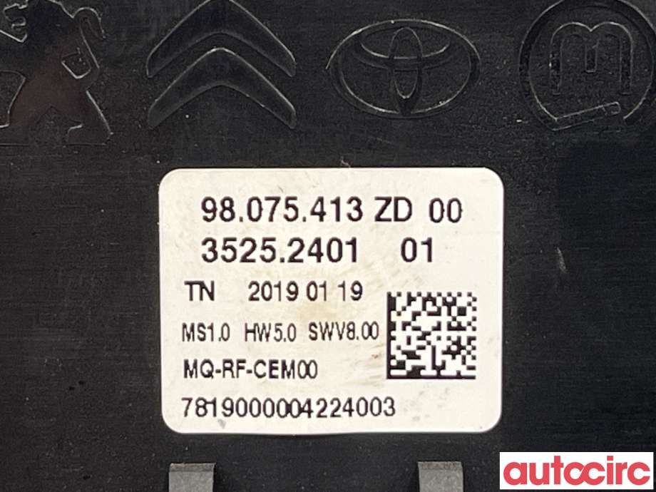 Varmeapparat betjening til Opel Combo E 2019-->>  (OPEL|98075413ZD|35252401|98340409ZD)