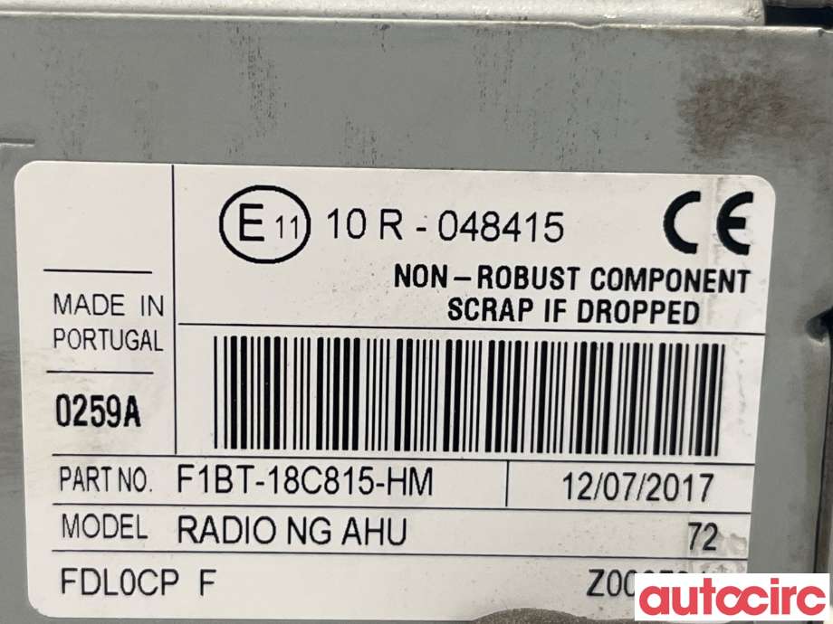 Bilstereo til Ford Transit Connect 2013-2018 Type II, Fase 1  (FORD|2335493||F1BT-18C815-HM)