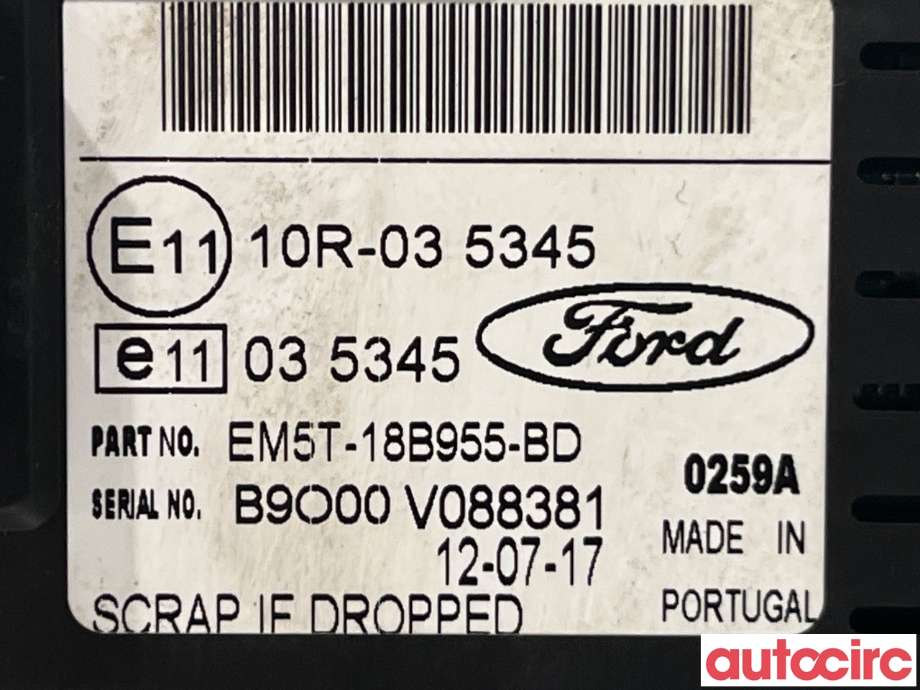 Multimedia display (MCU - Media Controller Unit) til Ford Transit Connect 2013-2018 Type II, Fase 1  (FORD|2014481||EM5T-18B955-BD)