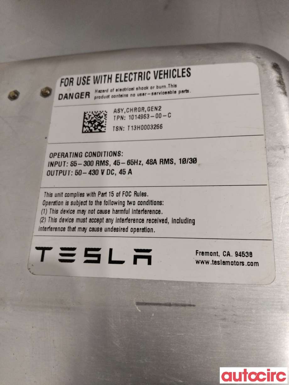 Batterilader (OBC - On Board Charger) til Tesla Model S 2013-2016 (Fase 1)  (TESLA|1014963-00-C|)