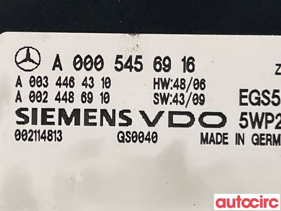 Styreenhet girkasse til Mercedes E-Klasse 2009-2013 (Fase 1) (W212) (W212) (MERCEDES|A0034464310)