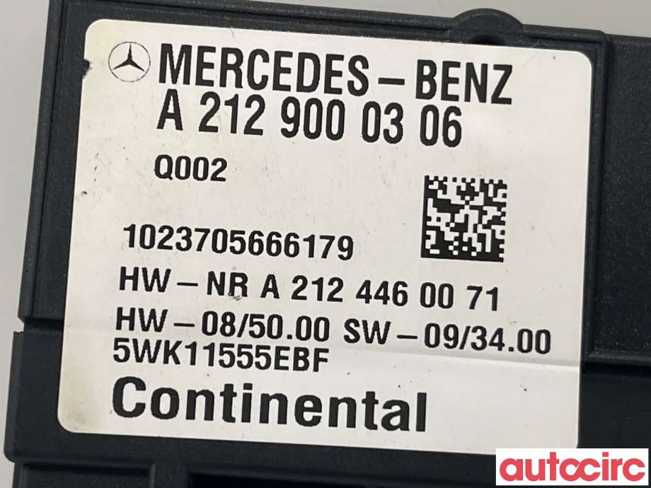 Styreenhet drivstoffpumpe til Mercedes E-Klasse 2009-2013 (Fase 1) (W212) (W212) (MERCEDES|A0009003101)