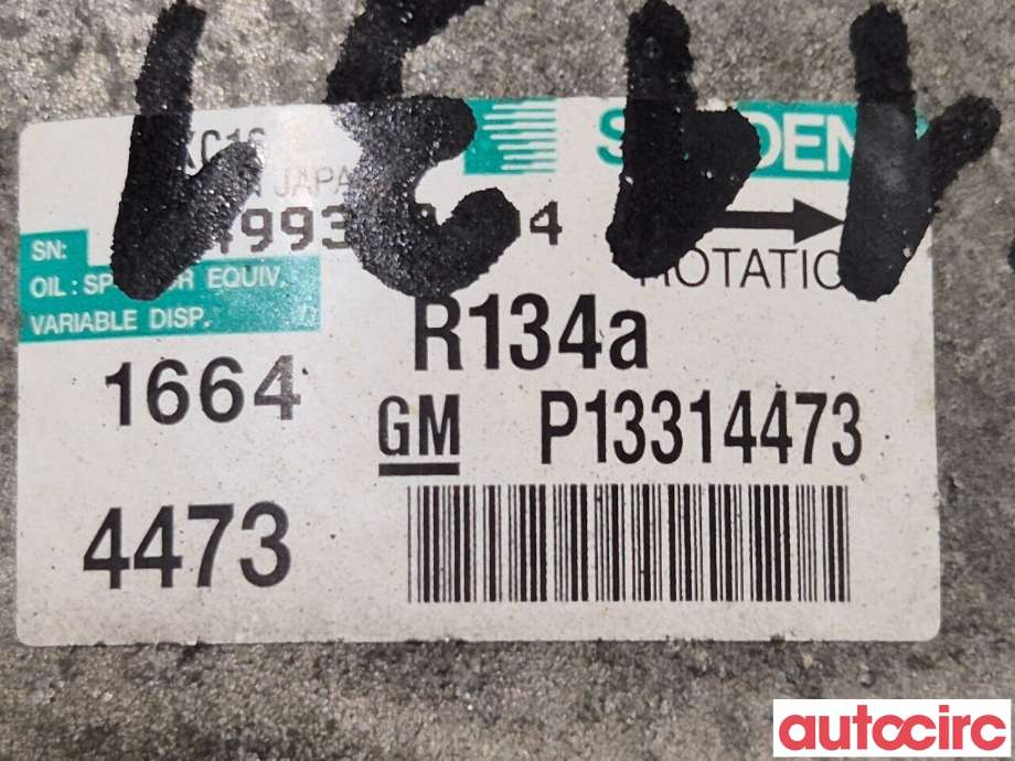 Aircondition kompressor til Opel Insignia A 2009-2014  (OPEL|22827736|PXC161664|22913889)