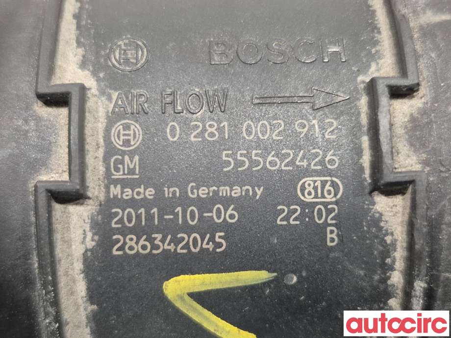 Luftmengde/luftmassemåler til Opel Insignia A 2009-2014  (OPEL|12671611||55562426)
