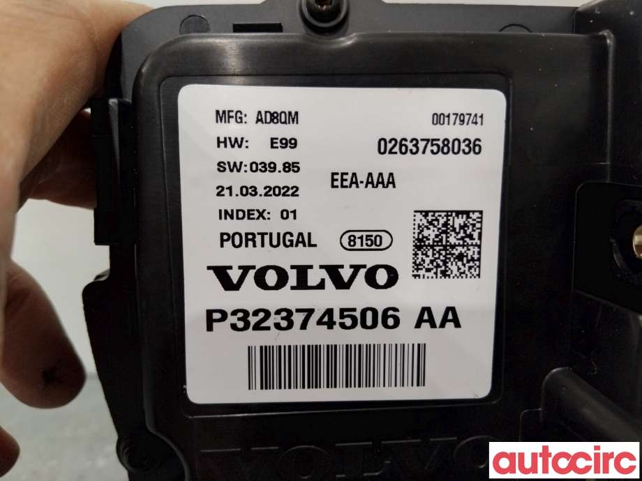 Instrumentpanel til Volvo C40 Recharge 2021-2024  (VOLVO|36003630|0263758036|32374506)