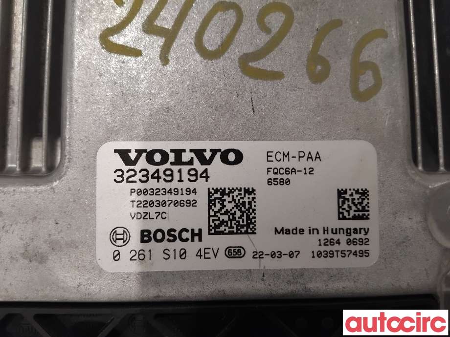 Styreenhet diverse til Volvo C40 Recharge 2021-2024  (VOLVO|36013024|0261S104EV|32349194)