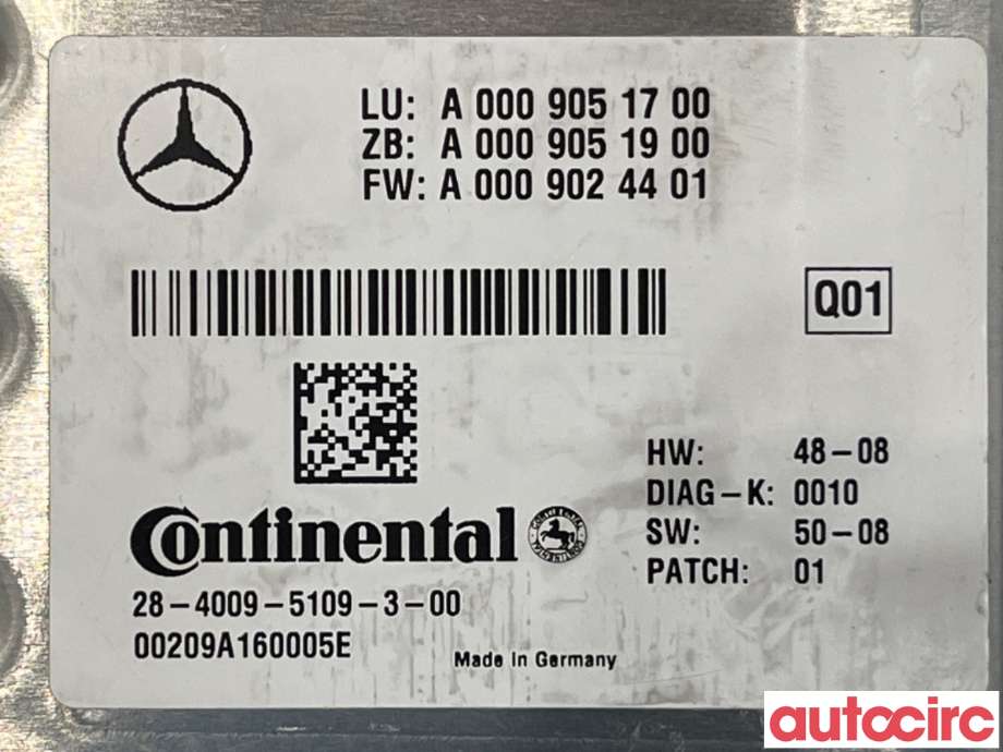 Sensor radar til Mercedes E-Klasse 2009-2013 (Fase 1) (W212) (W212) (MERCEDES|A0009057302|28-4009-5109-3-00|A0009051700)