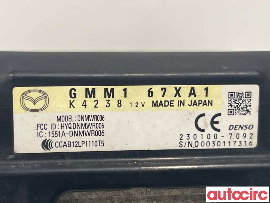 Sensor radar til Mazda CX-3 2015-2022  (MAZDA|GMM1-67-XA1E||GMM167XA1)