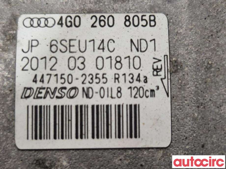 Aircondition kompressor til Audi A7 2010-2014 (Type I, Fase 1)  (AUDI|4G0260805B|447150-2355)