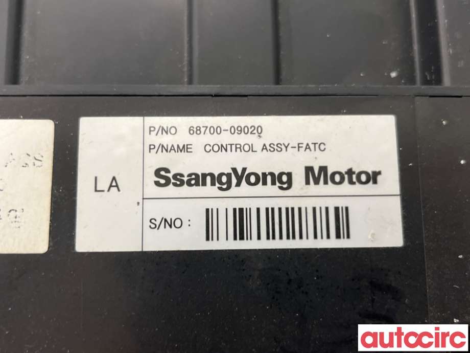 Varmeapparat betjening til SsangYong Kyron 2006-2008  (SSANGYONG|6870009020HCC||68700-09020)