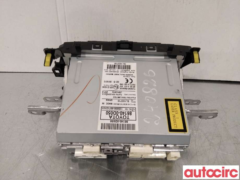 Bilstereo til Toyota Yaris 2012-2014 (Type III, Fase 1)  (TOYOTA|861400D050)