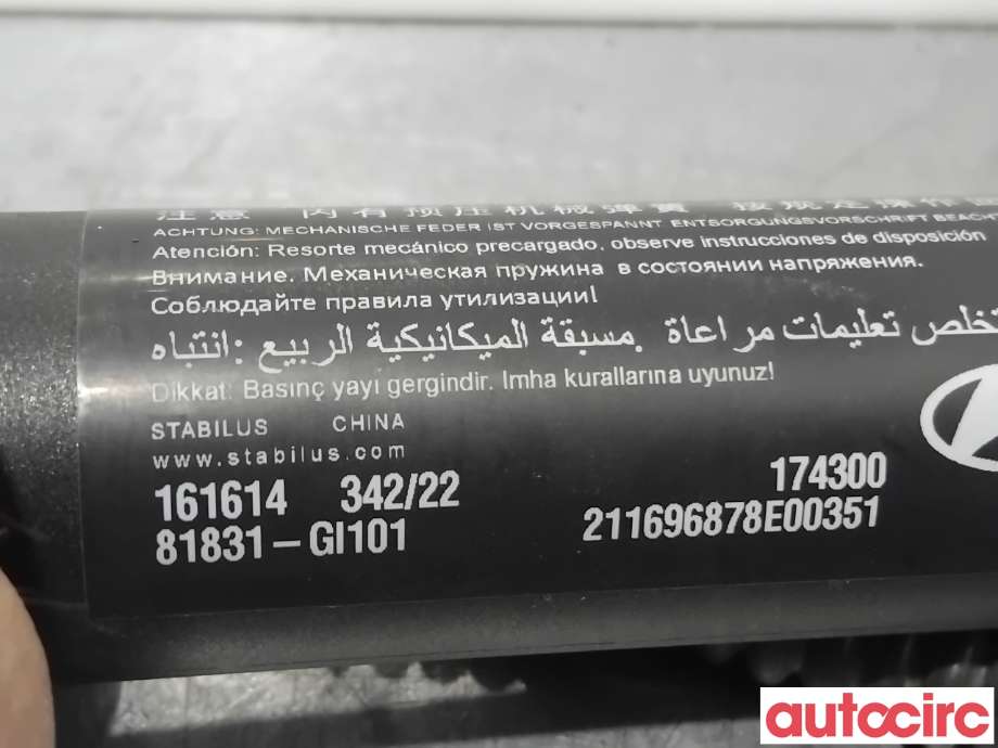 Baklukedemper til Hyundai Ioniq 5 2021-->>  (HYUNDAI|81831GI101||81831-GI101)