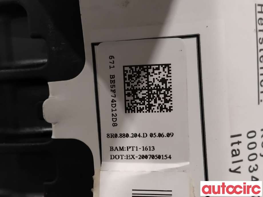 Airbag passasjer til Audi Q5 2008-2012 (Type I, Fase 1)  (AUDI|8R0880204D|)