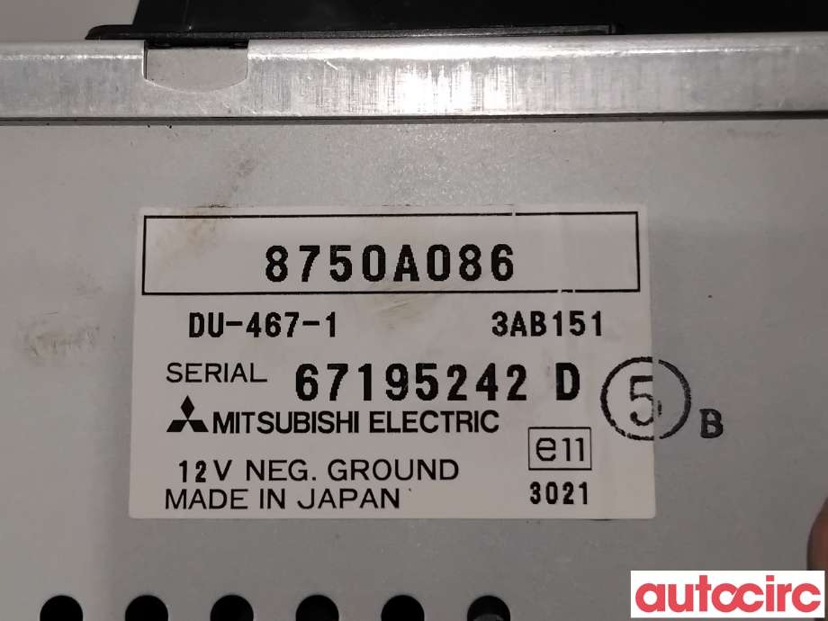 Multimedia display (MCU - Media Controller Unit) til Mitsubishi L200 2006-2015 (Type IV)  (MITSUBISHI|8750A086|DU-467-1)