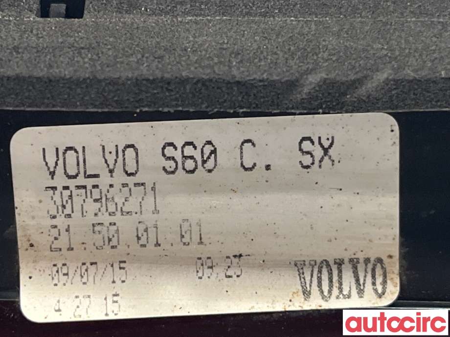 Baklykt venstre indre til Volvo S60 2014-2019 (Type II, Fase 2)  (VOLVO|30796271)