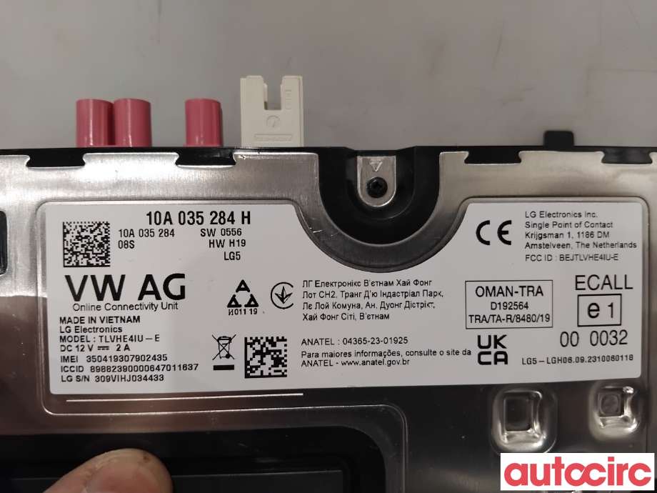 Styreenhet diverse til VW ID.4 2020-->>  (VOLKSWAGEN|10A035284H|TLVHE4IU-E)