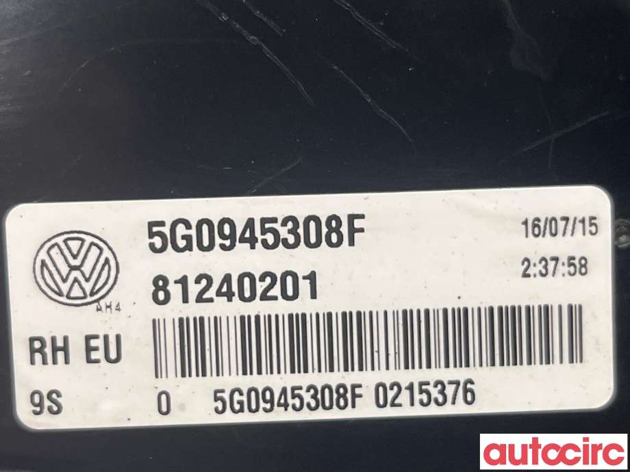 Baklykt høyre indre til VW e-Golf 2014-2017 (Fase 1)  (VOLKSWAGEN|5G0945308F)