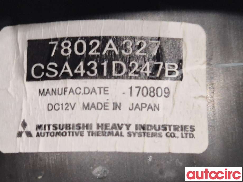 Varmeapparat motor til Mitsubishi Outlander 2015-->> (Type III, Fase 2)  (MITSUBISHI|7802A327|CSA431D247B)