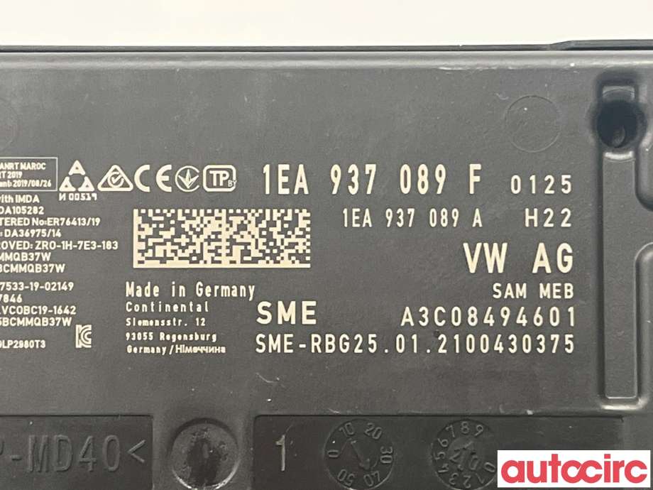 Styreenhet comfort (BCM) til VW ID.4 2020-->>  (VOLKSWAGEN ID4|1EA937089F)