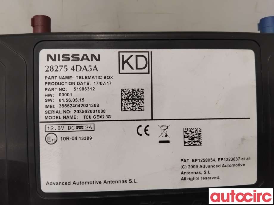 Styreenhet diverse til Nissan Leaf 2011-2017 (Type I)  (NISSAN|282754DA5A|51986312)