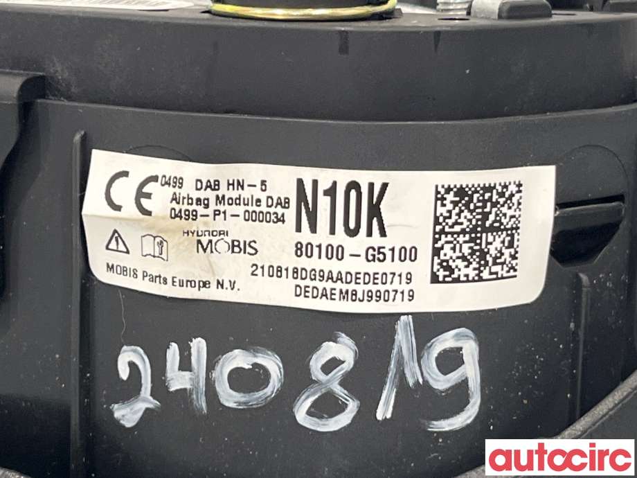 Airbag rattpute til Kia Niro 2021-->>  (KIA|56900G5100WK|80100G5100WK)