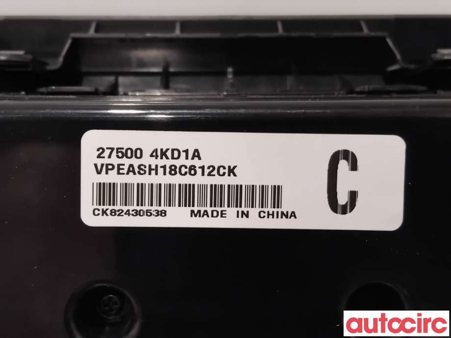 Varmeapparat betjening til Nissan Navara 2016-->> (D23) (D23) (NISSAN|275004KD1A|CK82430538|275004KD2A)