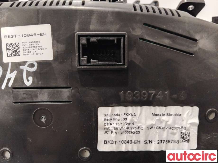 Instrumentpanel til Ford Transit Custom 2013-2023 (Type I)  (FORD|2726583|2433292-23|BK3T-10849-EH)