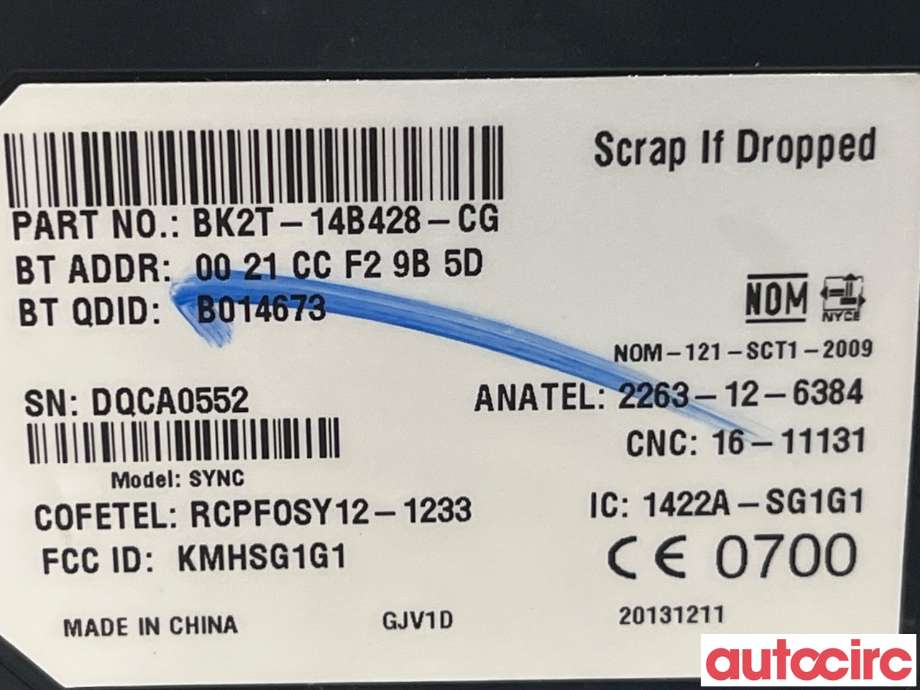 Styreenhet diverse til Ford Transit Custom 2013-2023 (Type I)  (FORD|1840005||BK2T-14B428-CG)
