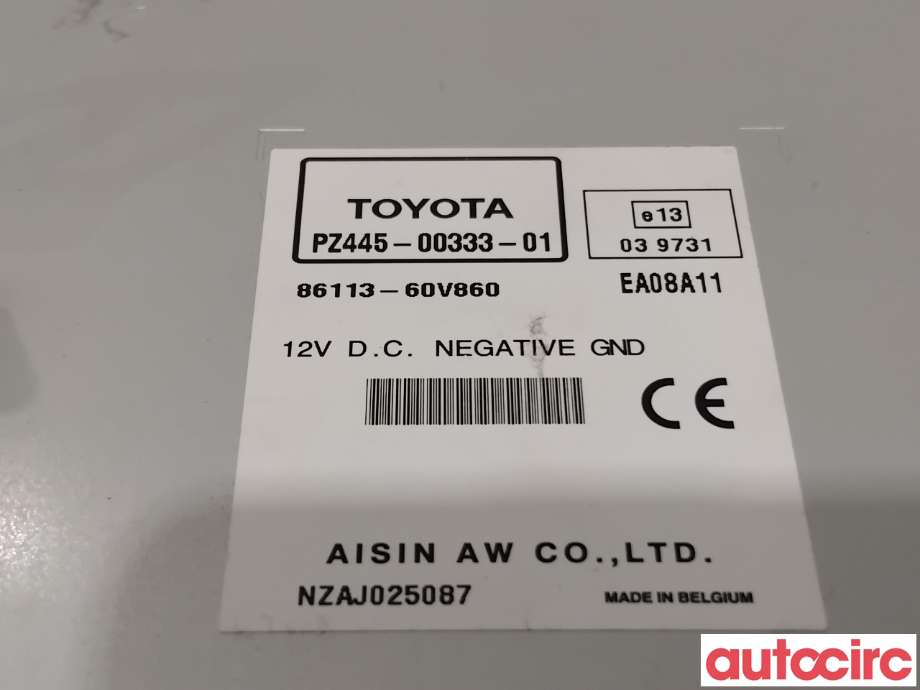 Bilstereo navigasjon til Toyota Avensis 2009-2015 (Type III, Fase 1)  (TOYOTA|8612005180|86113-60V860|PZ445-00333)