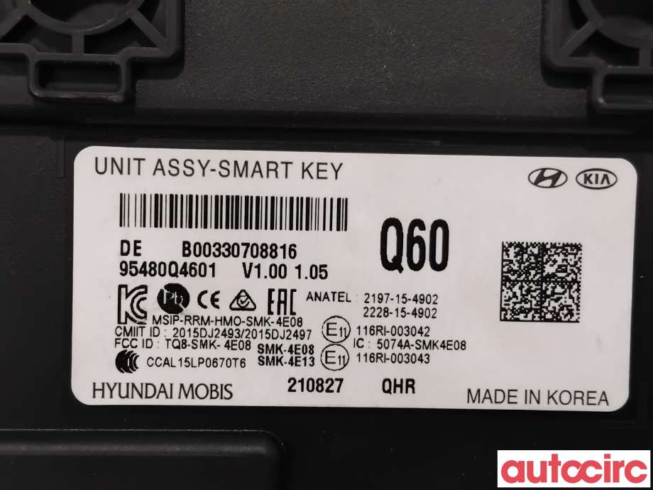 Styreenhet nøkkelfri/keyless til Kia Niro 2021-->>  (KIA|95480Q4601|)