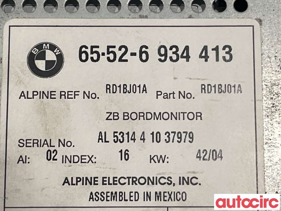 Bilstereo til BMW X5 2000-2006 (E53) (E53) (BMW|65526988771)
