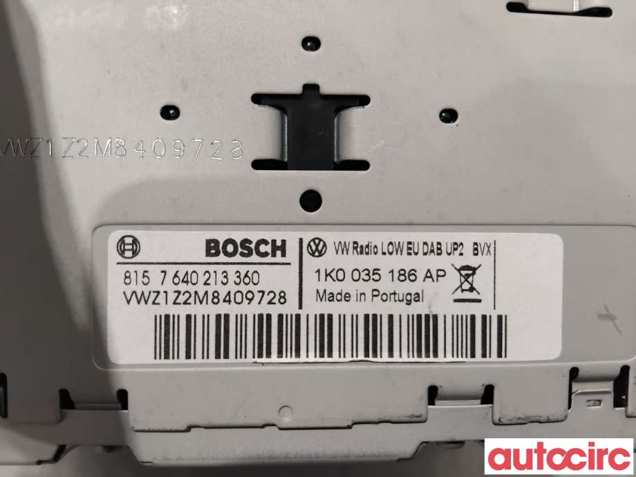 Bilstereo til VW Passat 2011-2015 (B7) (B7) (VOLKSWAGEN|NO NR|7640213360|1K0035186AP)