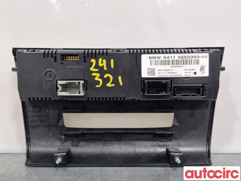 Varmeapparat betjening til BMW 1-Serie 2004-2011 (E81/E82/E87/E88) (E81/E82/E87/E88) (BMW|64119292262|A2C53430697|64119250393)