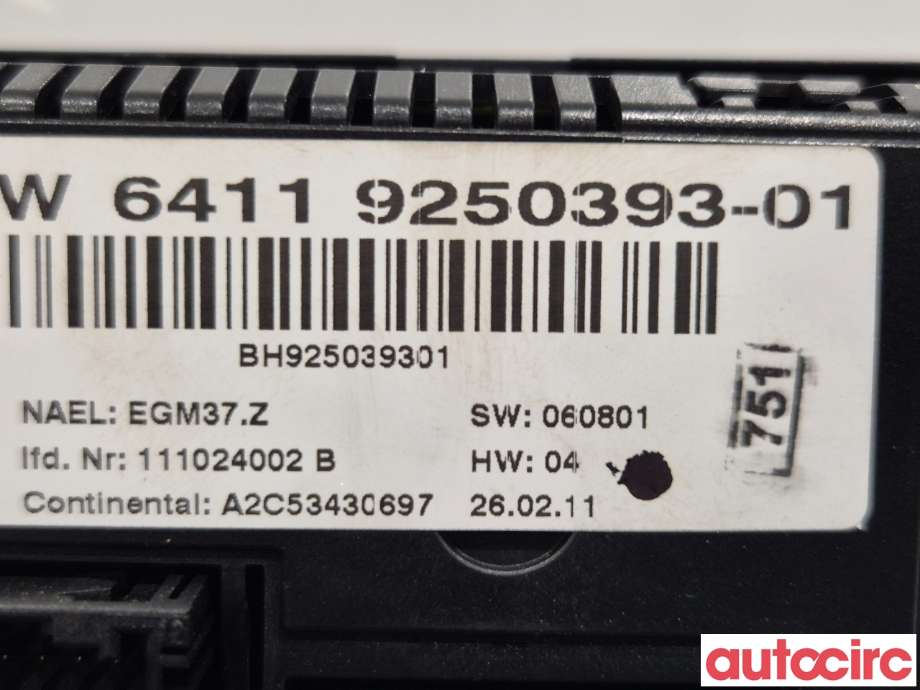 Varmeapparat betjening til BMW 1-Serie 2004-2011 (E81/E82/E87/E88) (E81/E82/E87/E88) (BMW|64119292262|A2C53430697|64119250393)