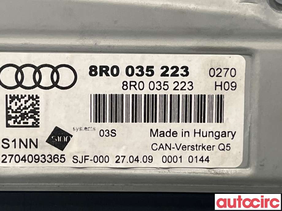Bilstereo forsterker til Audi Q5 2008-2012 (Type I, Fase 1)  (AUDI|8R0035223)