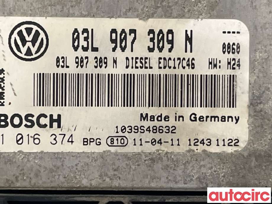Styreenhet motor til VW Passat 2011-2015 (B7) (B7) (VOLKSWAGEN|03L906018BE|0281016374|03L907309N)