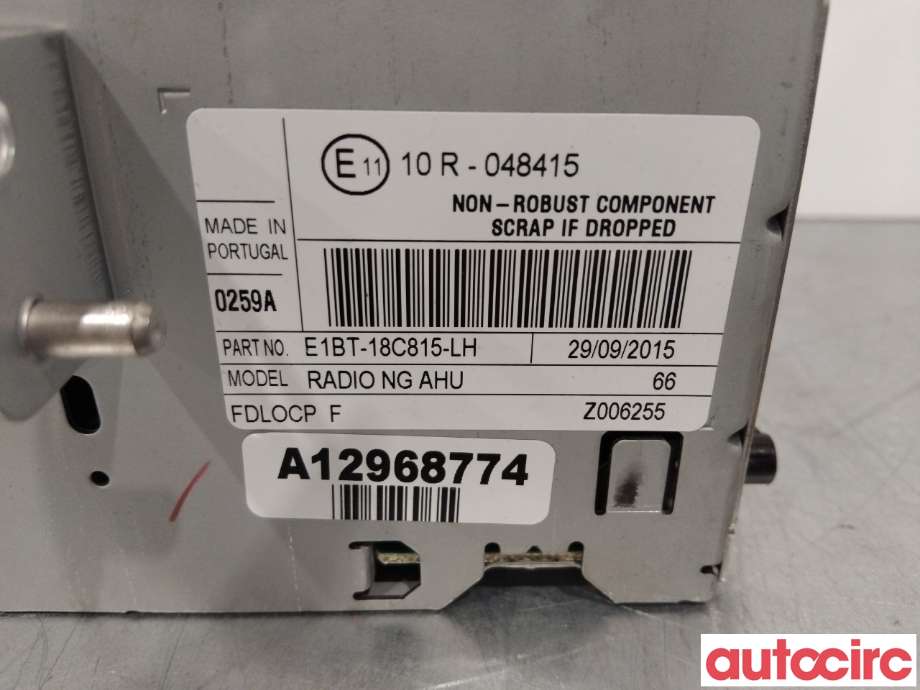Bilstereo til Ford C-Max 2015-2019 (Type II, Fase 2)  (FORD|2342462|E1BT-18C815-LR|)