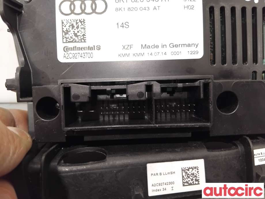 Varmeapparat betjening til Audi A5 2007-2016 (Type I)  (AUDI|8K1820043AT|A2C92743700)