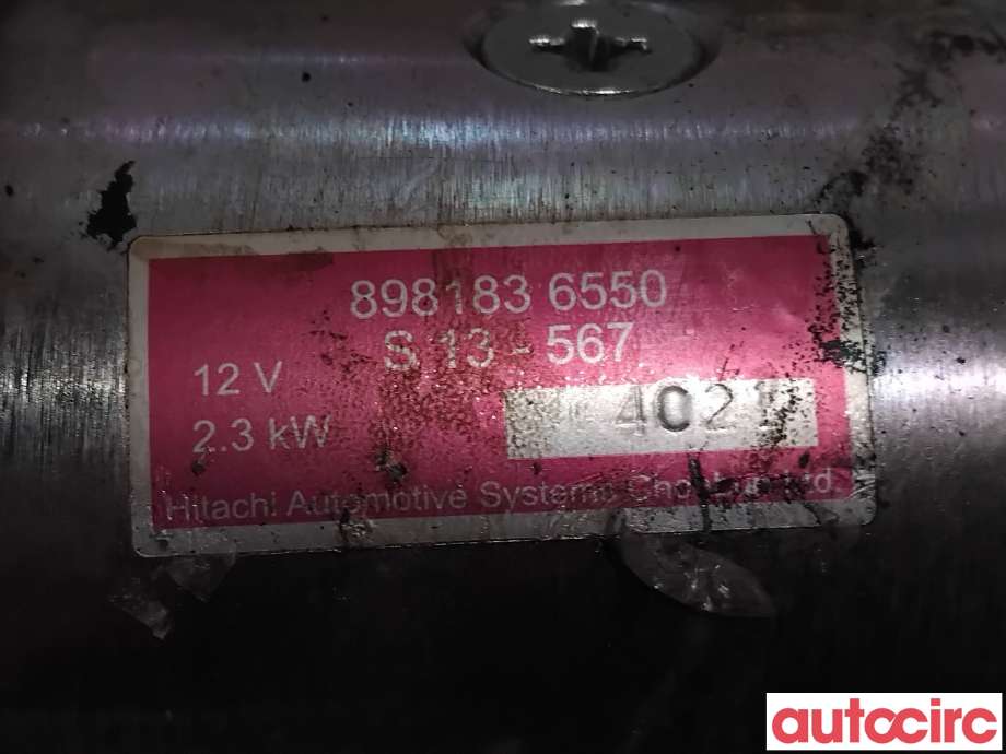 Starter diesel til Isuzu D-Max 2012-2017 (Type II, Fase 1)  (ISUZU|8981836550|S13-567)