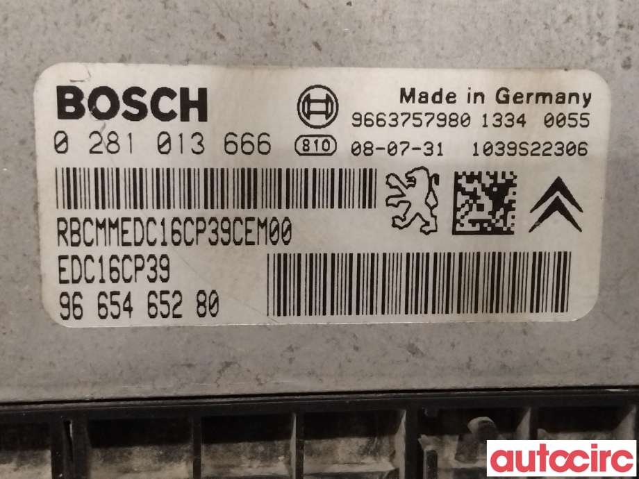 Styreenhet motor til Mitsubishi Outlander 2010-2012 (Type II, Fase 2) (MITSUBISHI|1860B378|0281014902|9666256780)
