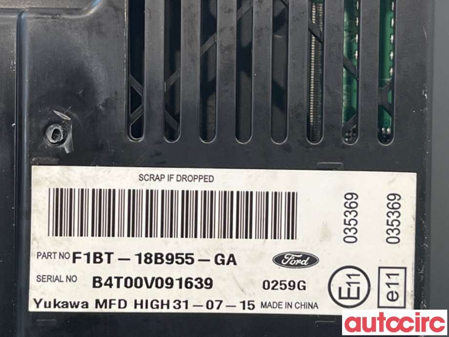 Multimedia display (MCU - Media Controller Unit) til Ford Fiesta 2013-2017 (Type VI, Fase 2)  (FORD|2015325||F1BT-18B955-GA)