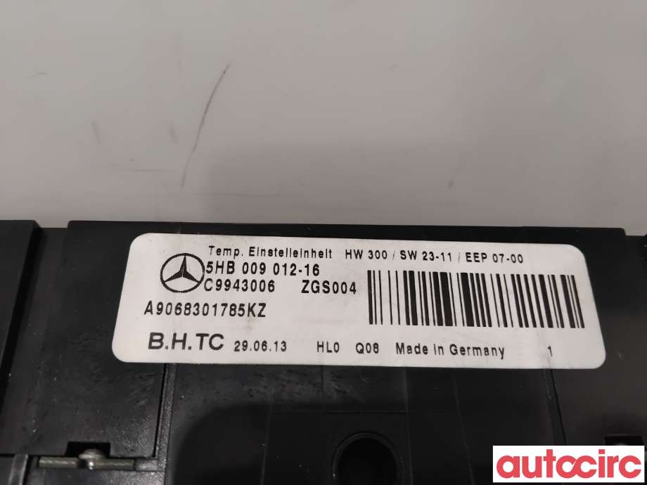 Varmeapparat betjening til Mercedes Sprinter 2006-2013 (Fase 1) (906) (906) (MERCEDES|A9068300785|5HB009012-16|A9068301785)