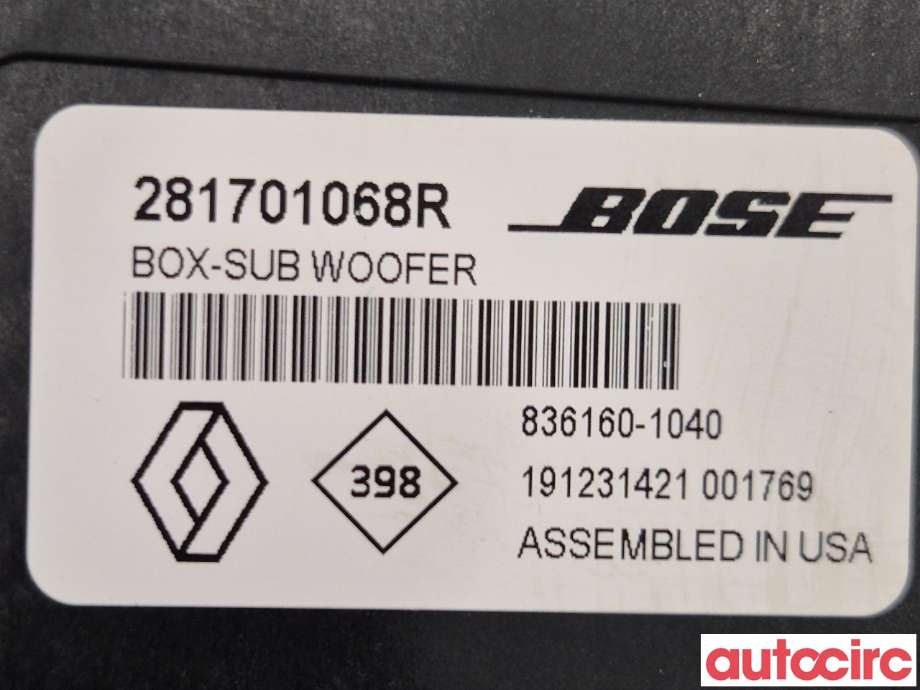 Bilstereo høyttaler til Renault Zoe 2013-2019 (Fase 1)  (RENAULT|281701068R)
