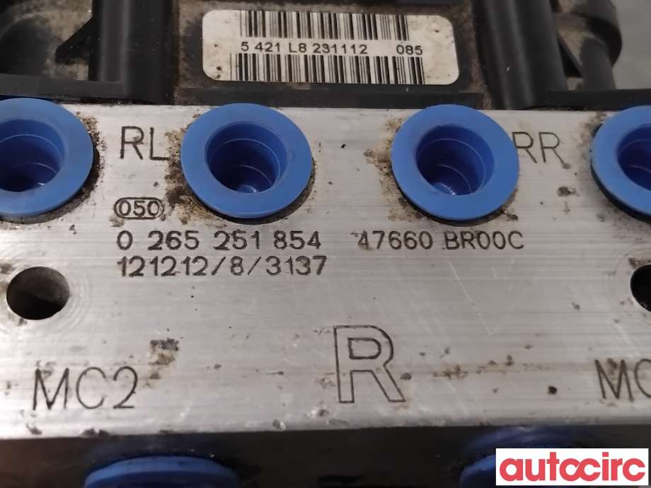 ABS sentral til Nissan Qashqai 2010-2014 (Type I, Fase 2) (NISSAN|47660BR21E|0265251854|47660BR00C)