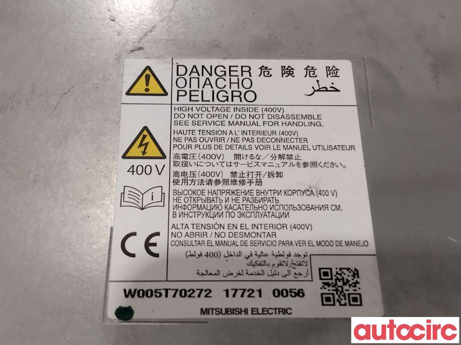 Batterilader (OBC - On Board Charger) til Mitsubishi Outlander 2015-->> (Type III, Fase 2)  (MITSUBISHI|9481A082|W005T70272|)