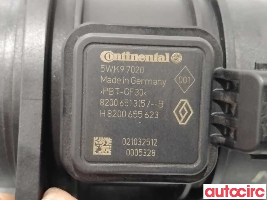 Luftmengde/luftmassemåler til Nissan Qashqai 2010-2014 (Type I, Fase 2)  (NISSAN|2268000QAD|5WK97020|8200651315)